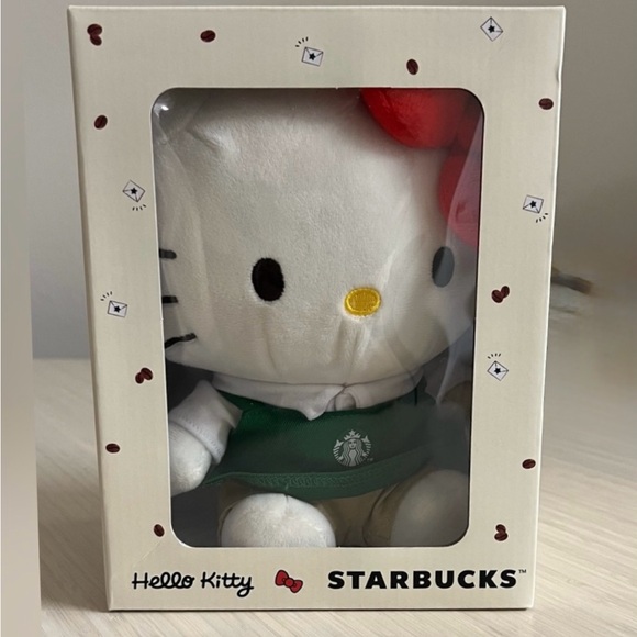 Starbucks X Hello Kitty Plush with Red Bow and Green Apron LIMITED EDITION ‼️ - Picture 3 of 3